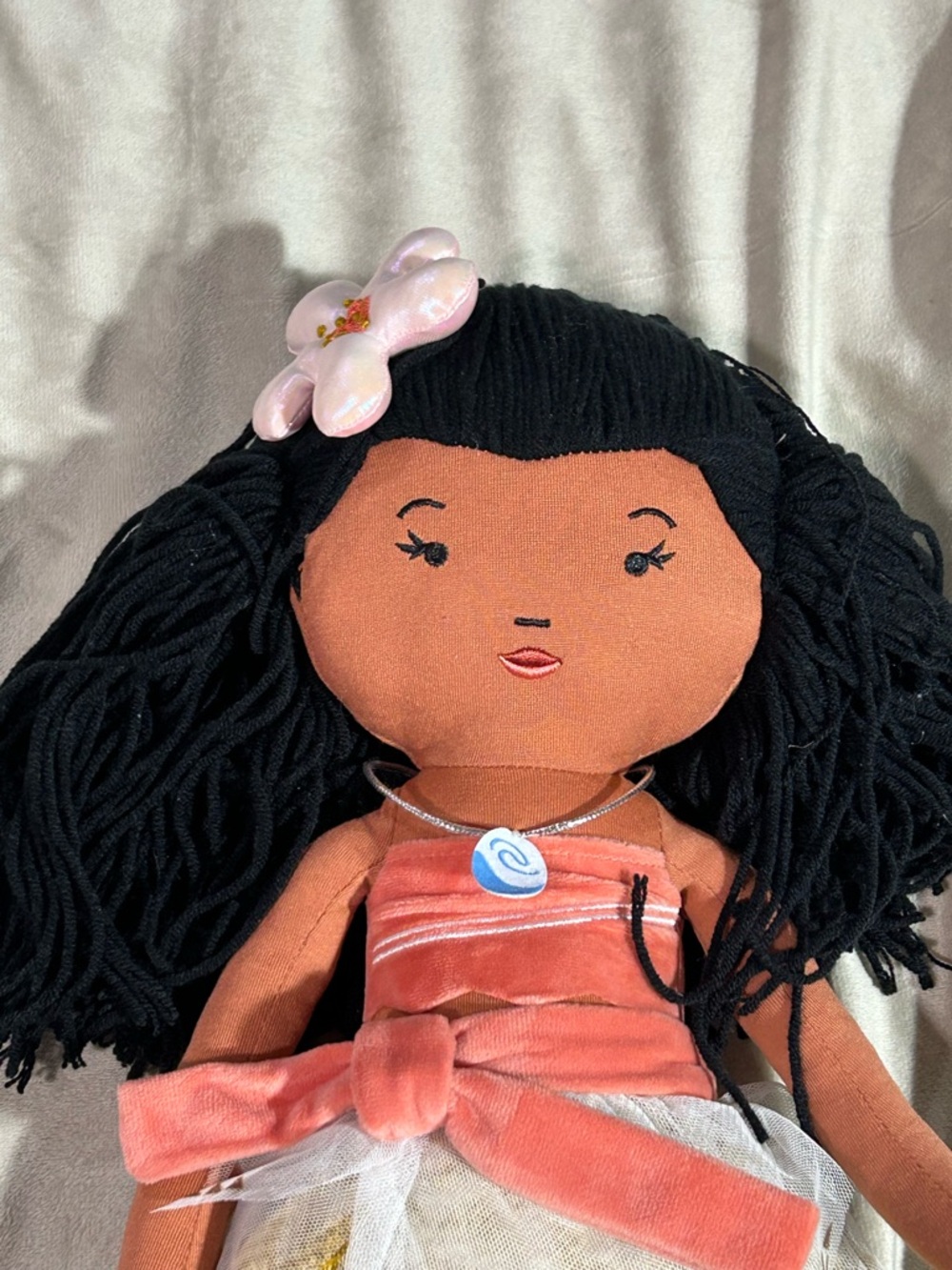 Plush Disney Moana Doll with Pink Top & Yellow Floral Skirt - Picture 2 of 6